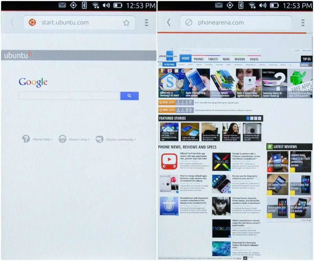 Сравнение интерфейсов: Android Lollipop, Firefox OS, Ubuntu Touch