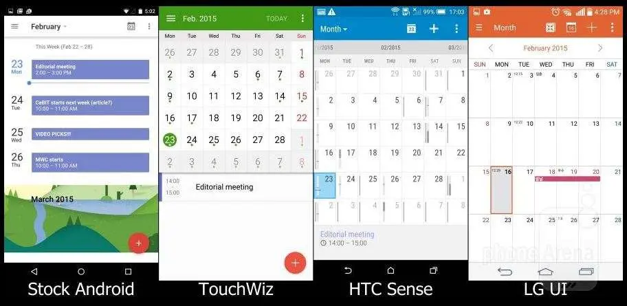 Сравнение интерфейсов Lollipop, TouchWiz, Sense, LG UI