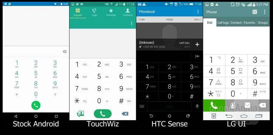 Сравнение интерфейсов Lollipop, TouchWiz, Sense, LG UI