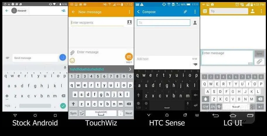 Сравнение интерфейсов Lollipop, TouchWiz, Sense, LG UI