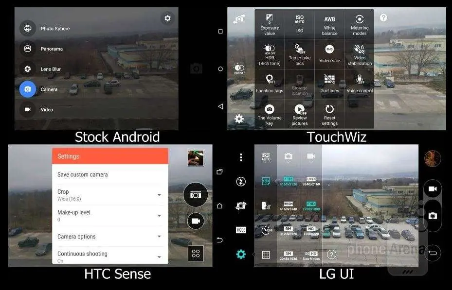 Сравнение интерфейсов Lollipop, TouchWiz, Sense, LG UI