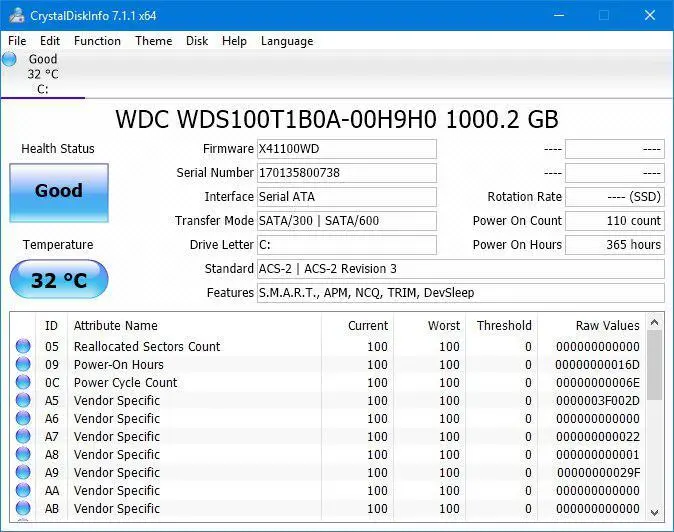 Обзор накопителя данных SSD Western Digital Blue 1Tb (WDS100T1B0A)