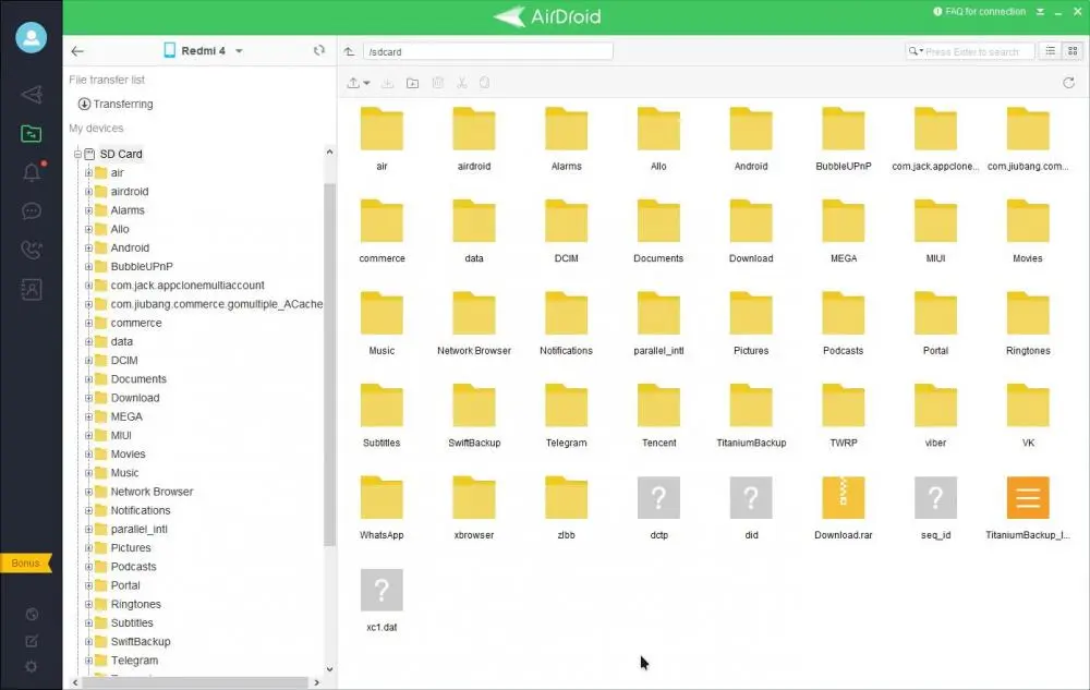 У AirDroid появился клиент для PC