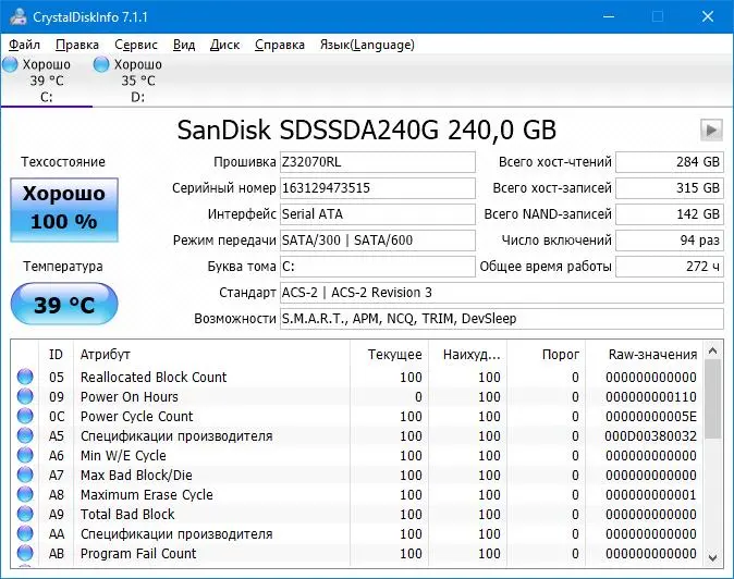 Обзор жёсткого диска SSD SanDisk Plus 240 GB (SDSSDA-240G-G26)