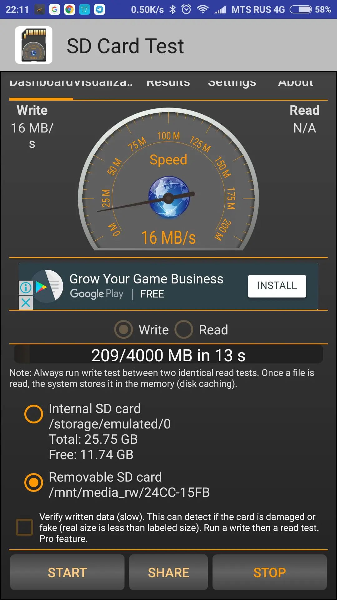 SD&nbsp;Card Test — замеряем скорость чтения-записи карты памяти