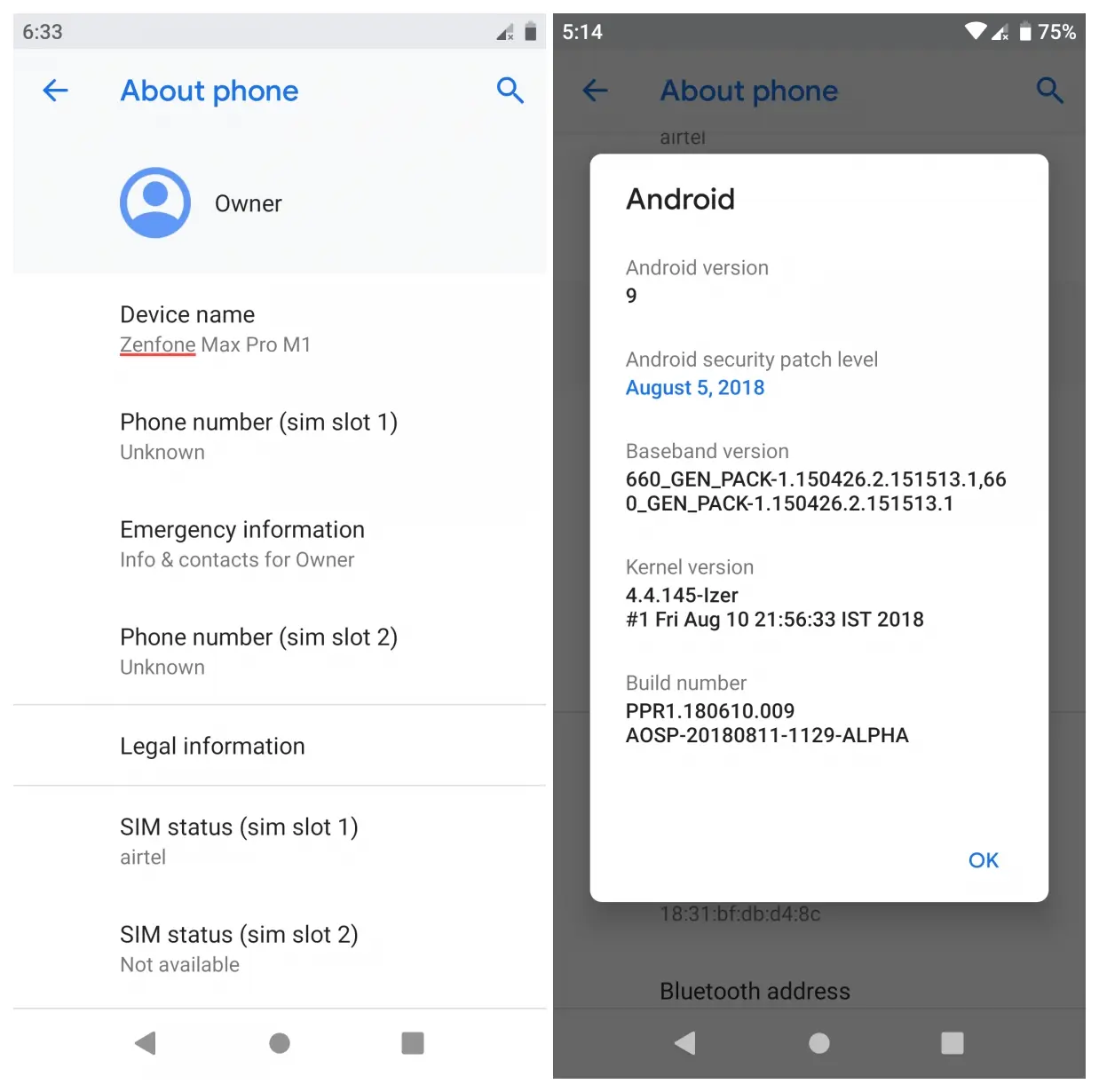 Asus Zenfone Max Pro M1 получил Android P, но неофициально