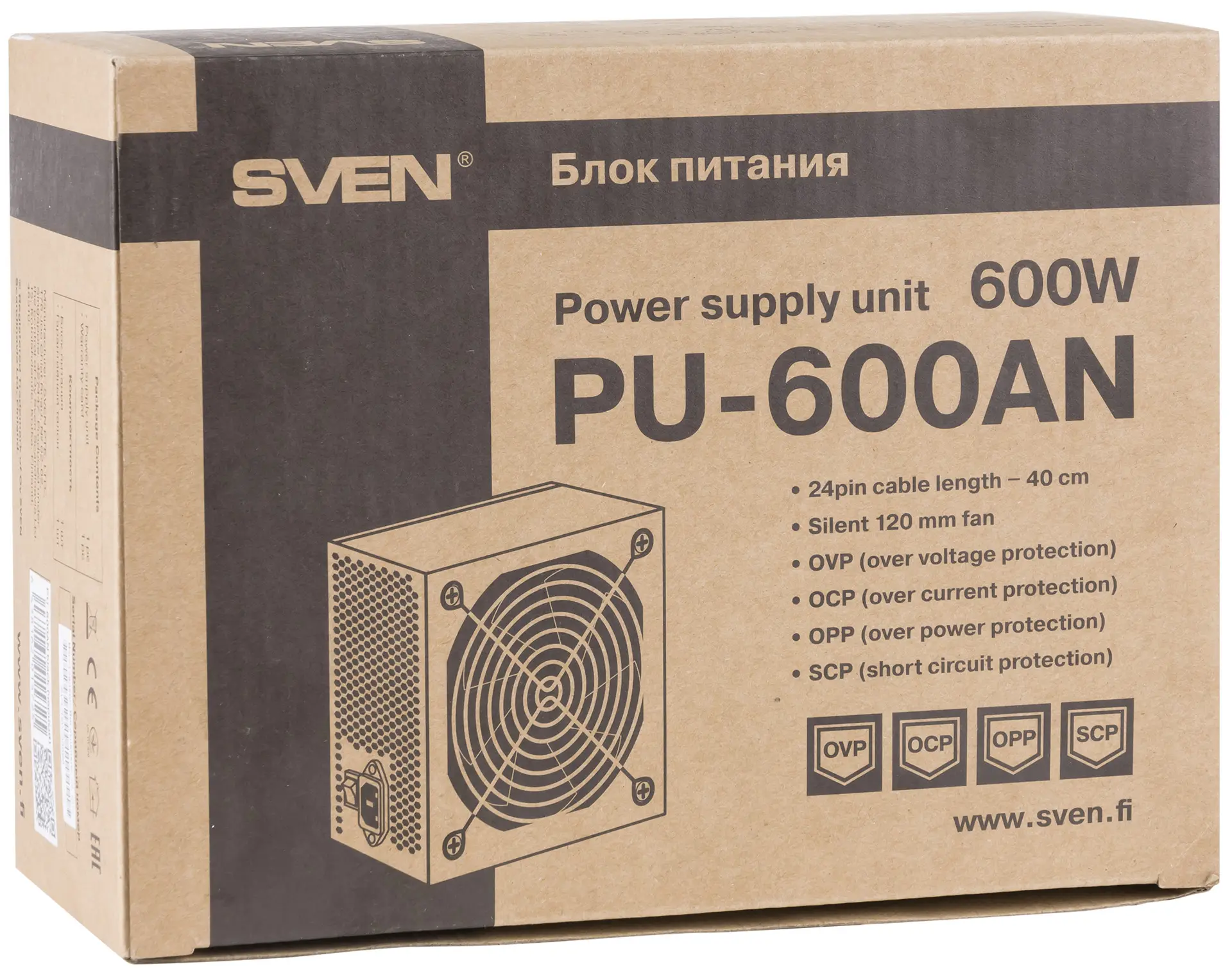 Мощный и надежный: обзор компьютерного блока питания SVEN PU-600AN