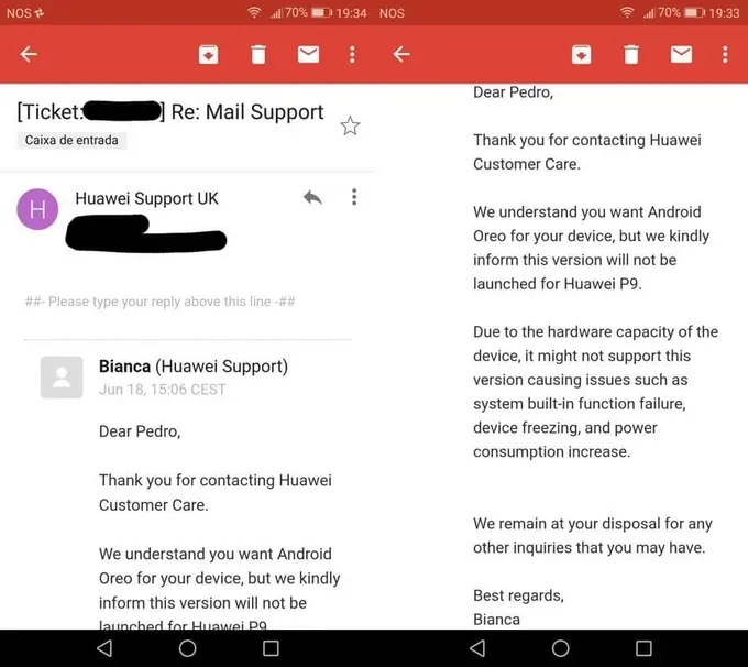 Huawei сообщила, что P9 не&nbsp;получит Android Oreo — обновление отменили