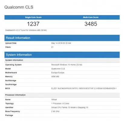 Qualcomm готовит Snapdragon 850 для лаптопов с Windows 10