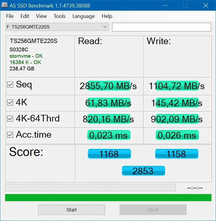 Обзор твердотельного NVMe накопителя Transcend PCIe SSD 220S
