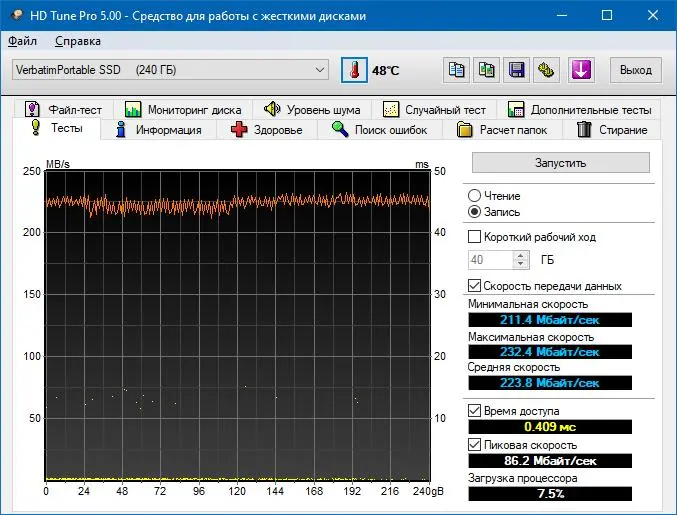Обзор внешнего SSD Verbatim Store n Go 240 Gb