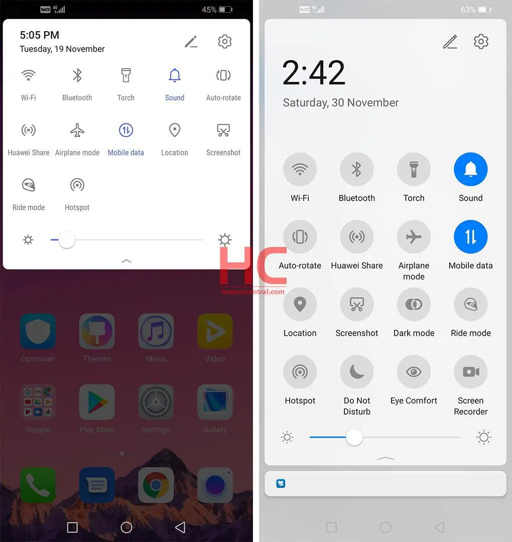 Сравниваем новый интерфейс EMUI 10 и&nbsp;EMUI 9.1. Huawei удалось хорошо?