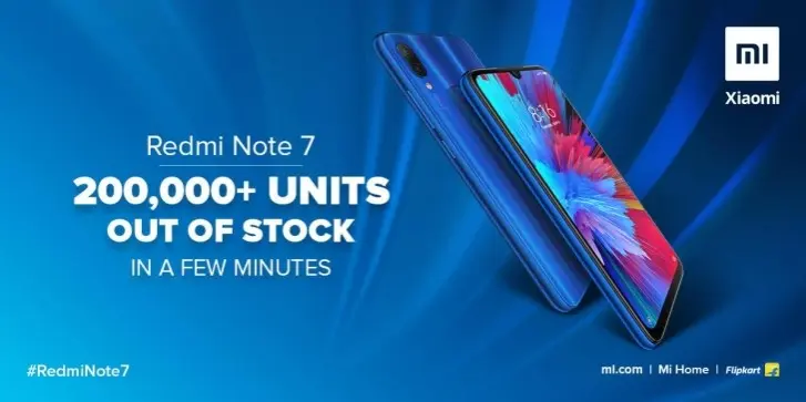 200 тысяч Redmi Note 7 за несколько минут. Xiaomi как обычно
