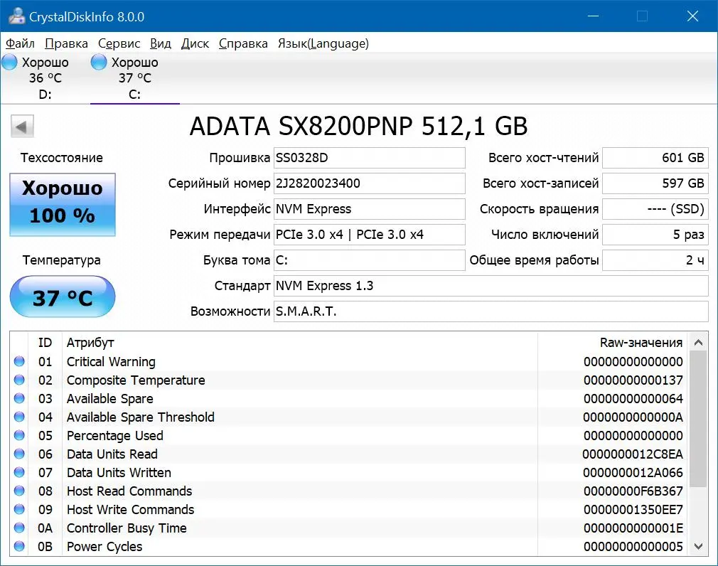 Обзор скоростного SSD ADATA XPG SX8200 Pro 512GB