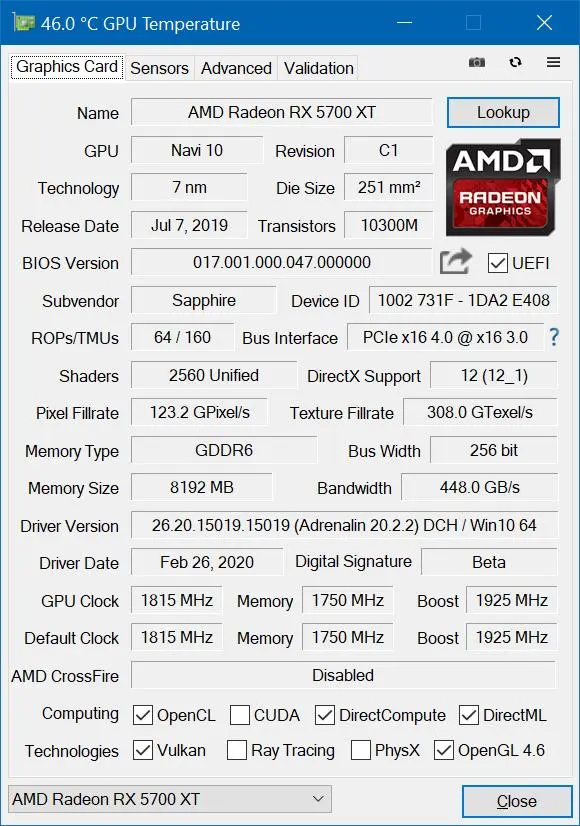 Обзор видеокарты Sapphire Pulse Radeon RX 5700 XT