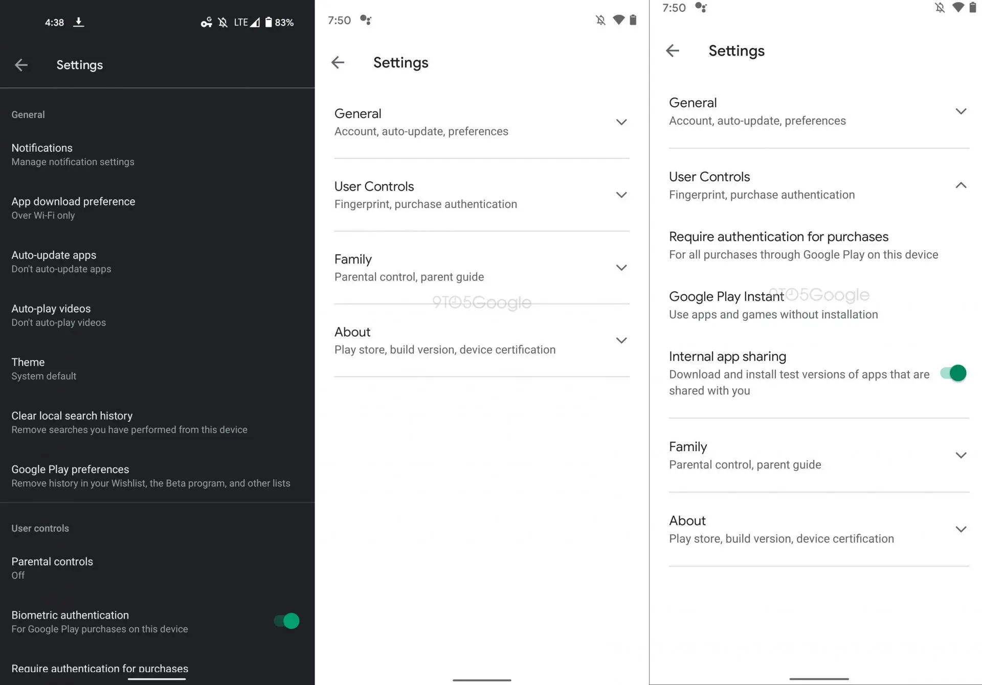 В обновлении фирменного магазина Google Play Store ожидается совсем иная структура меню