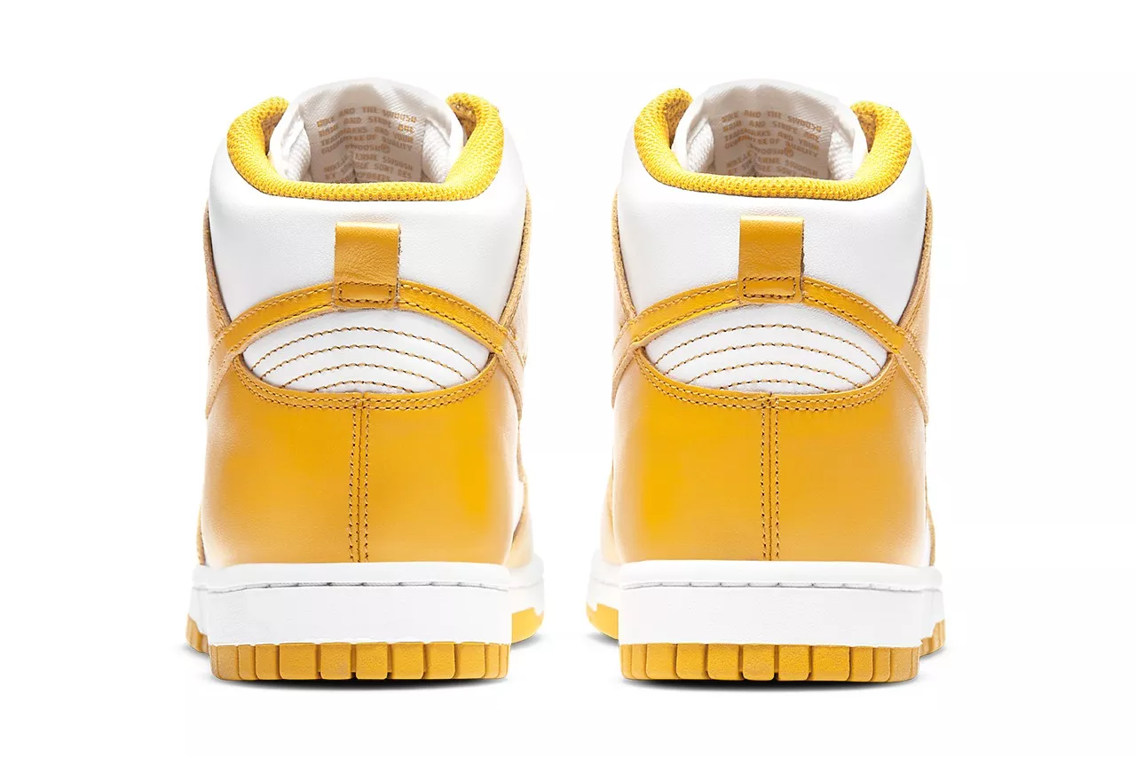 Высокие Nike Dunk в бело-жёлтых цветах скоро в продаже