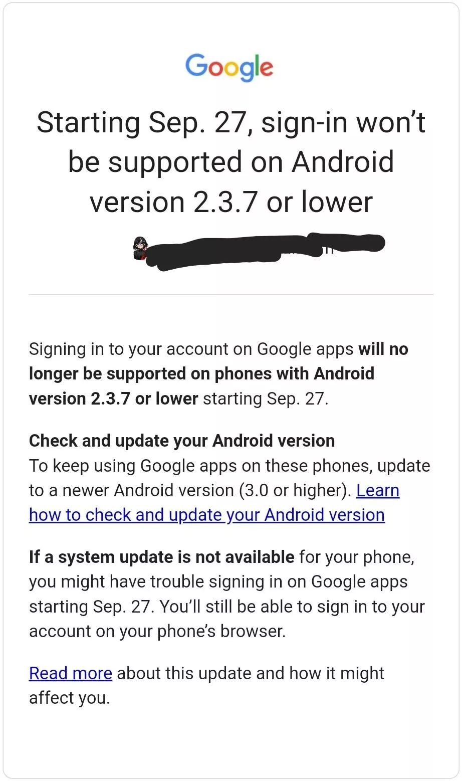 Google заставляет обновиться, ограничивая возможности старых смартфонов