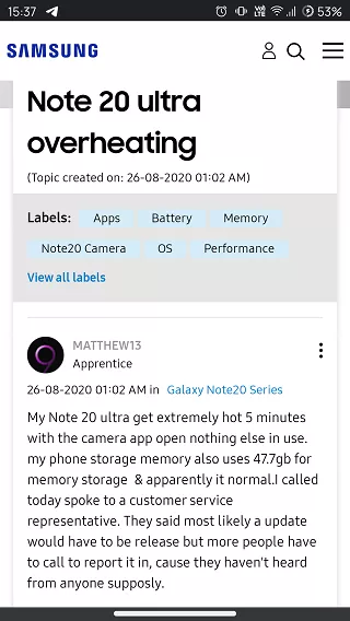 Сообщают, что некоторые смартфоны Samsung перегреваются. Что делать?