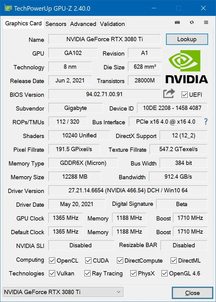 Тест-драйв видеокарты GIGABYTE GeForce RTX 3080 Ti&nbsp;VISION OC&nbsp;12G
