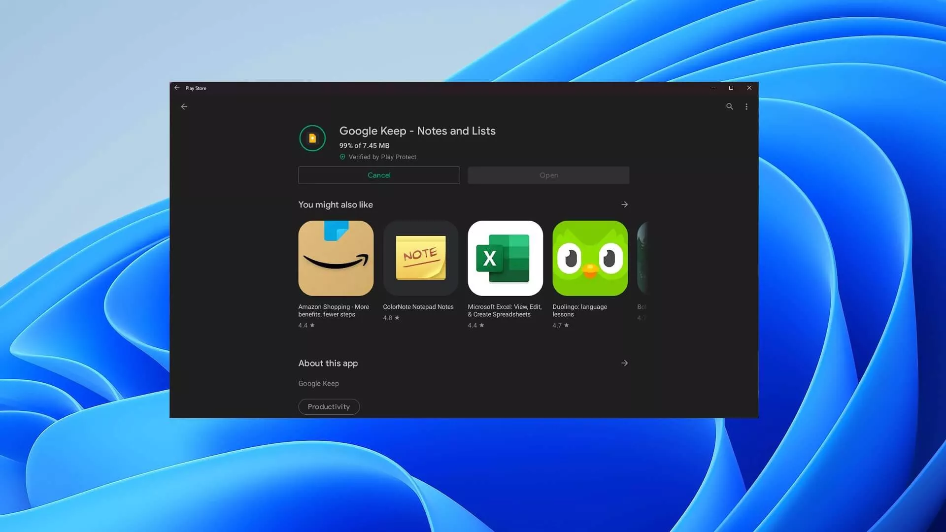 Разработчик запустил Google Play Store на Windows 11