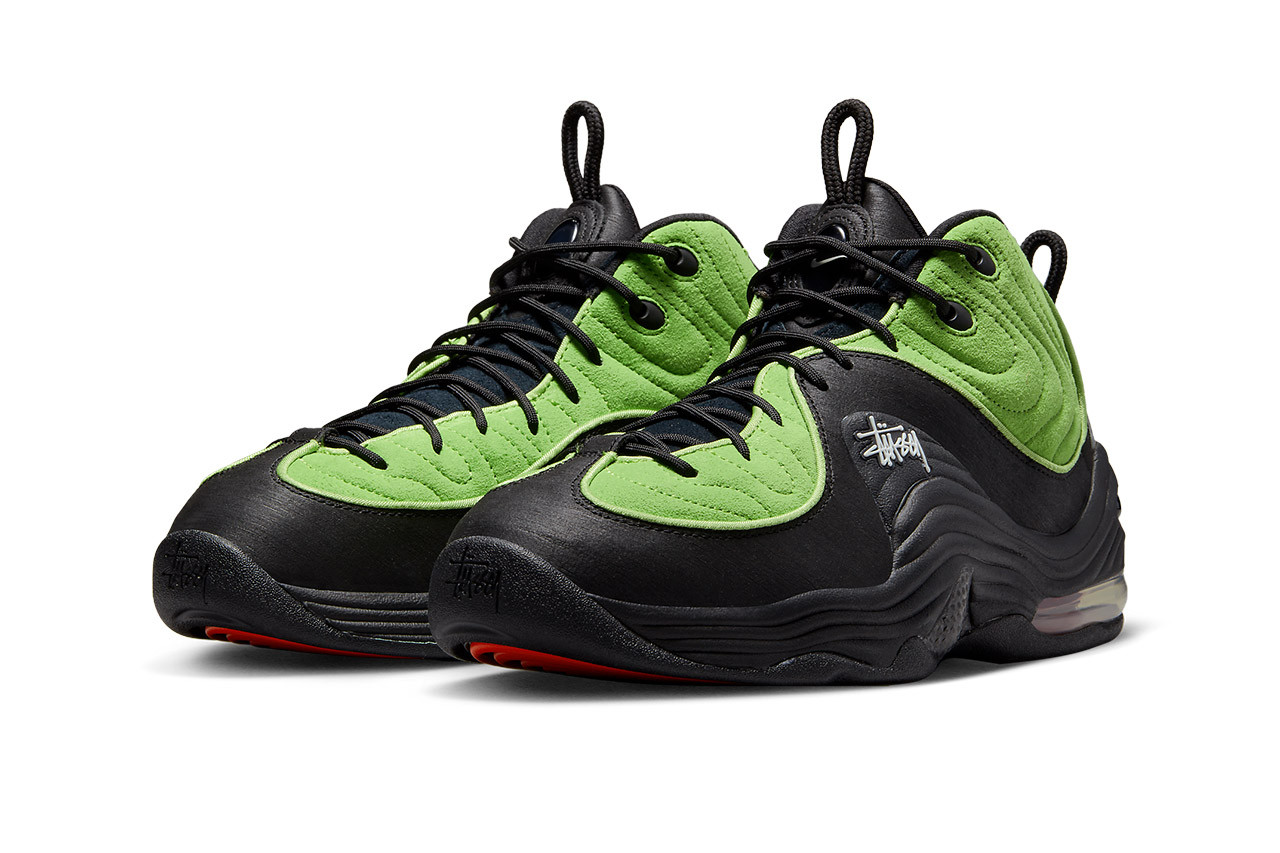 Кроссовки Stussy x Nike Air Max Penny 2 вышли в чёрно-зелёном исполнении