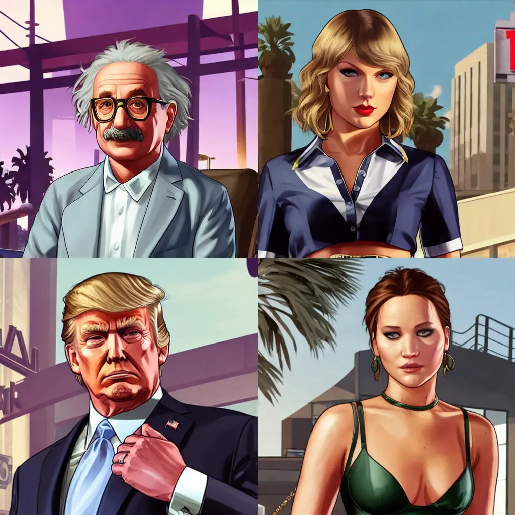 Нейросеть показала как Киану Ривз, Эмма Уотсон, Бэтмен выглядят в мире GTA 5