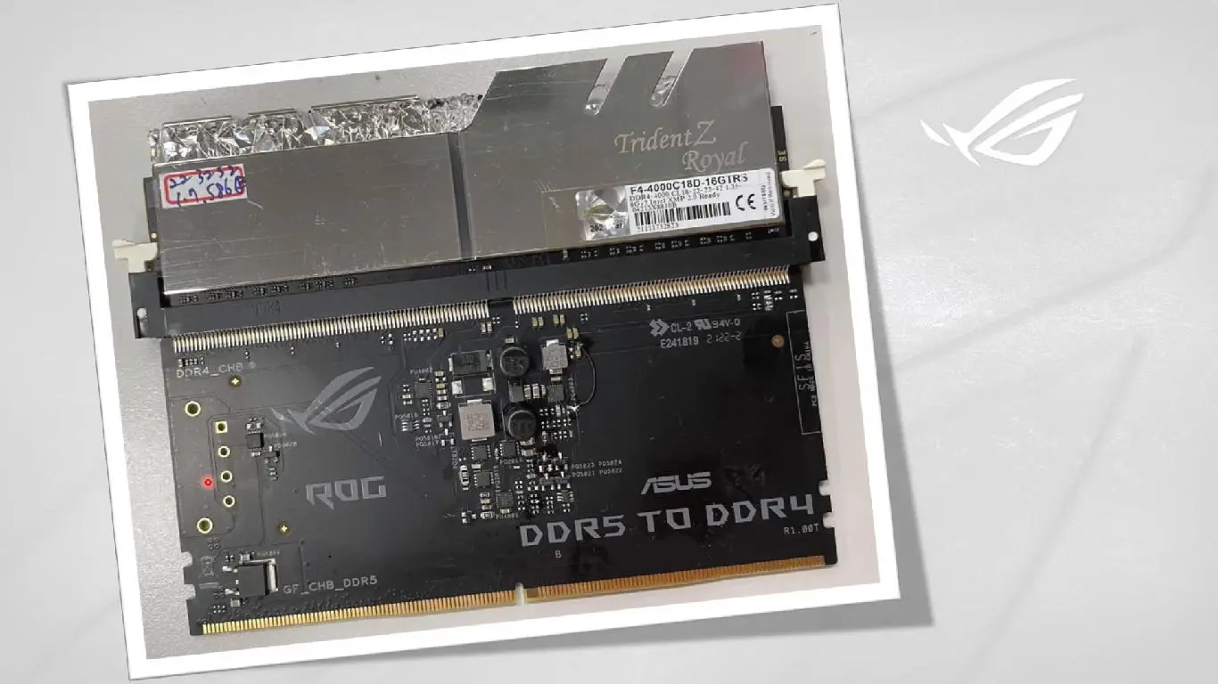 ASUS выпустила переходник с памяти DDR4 на DDR5