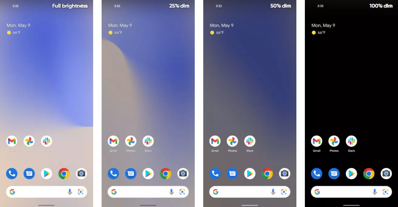Android 13 научится затемнять обои рабочего стола