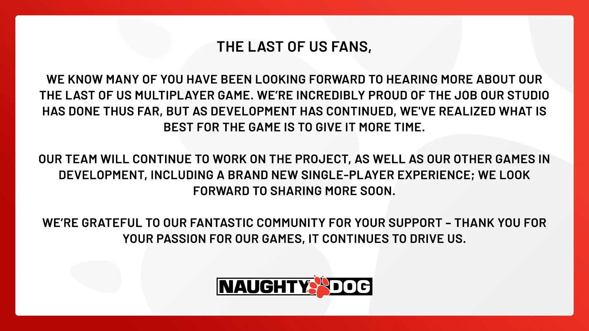 The Last Of Us Online отложили