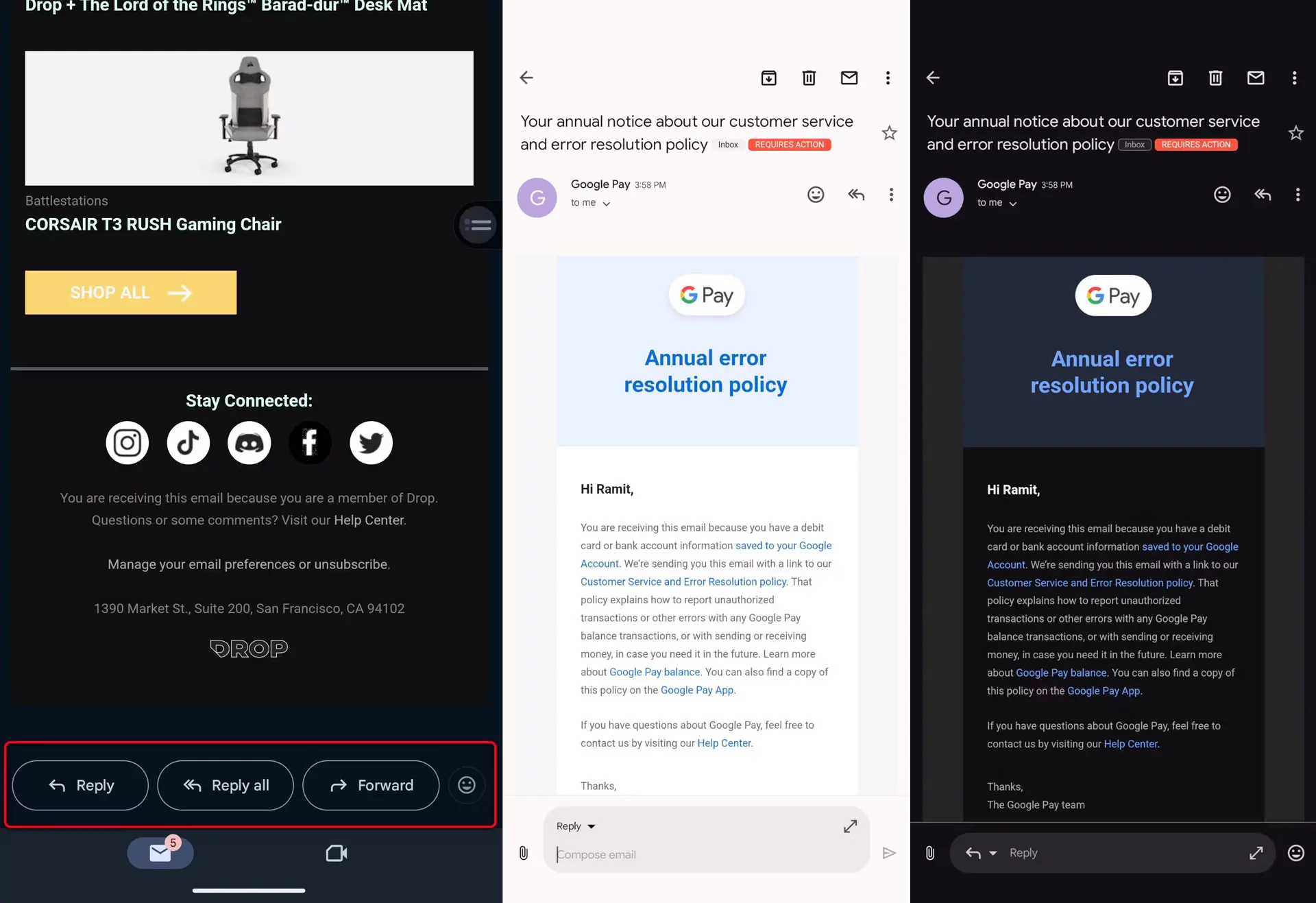 Gmail для Android обновляется: режим общения чатом