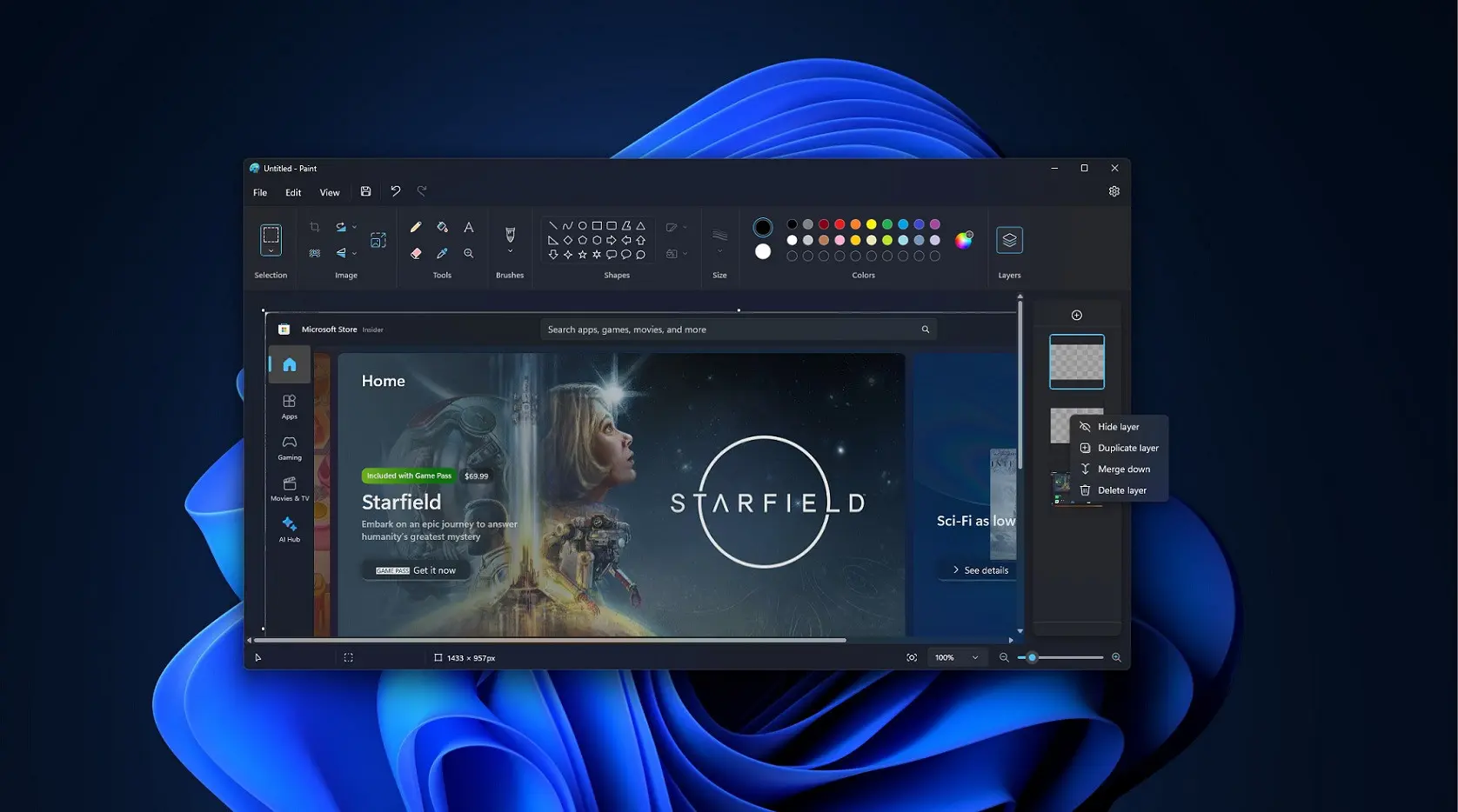 Microsoft сильно прокачала Paint: появляются слои и быстрое удаление фона