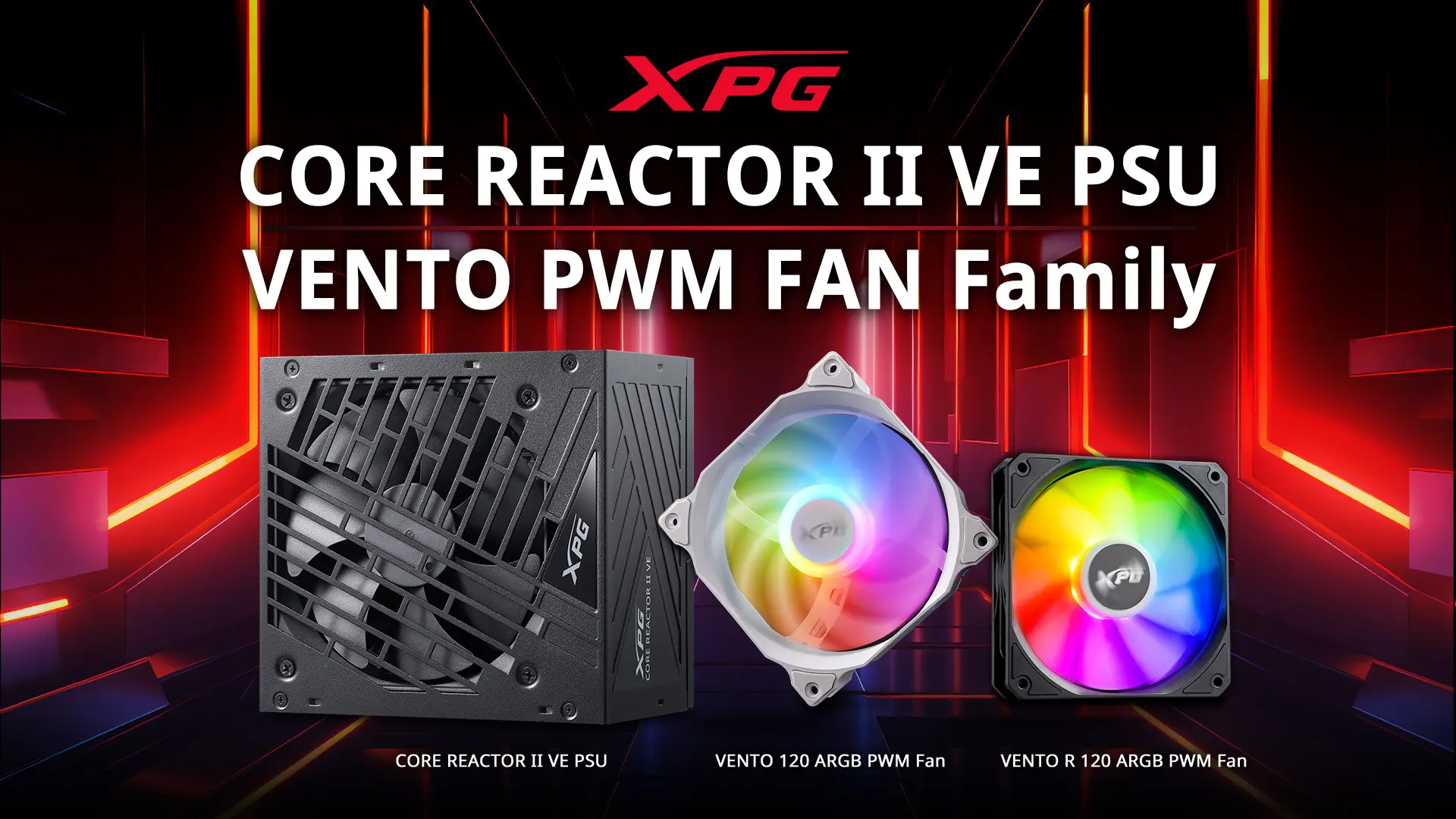 XPG выпускает блок питания CORE REACTOR II VE и семейство вентиляторов VENTO PWM