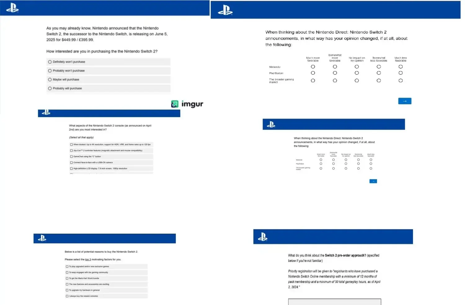 Sony проводит опрос о Nintendo Switch 2: что планирует бренд?