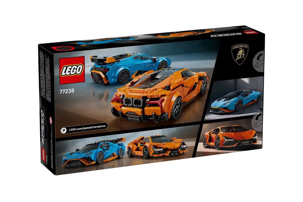 Набор LEGO 76926: собери Lamborghini Revuelto и Huracán STO для своей коллекции
