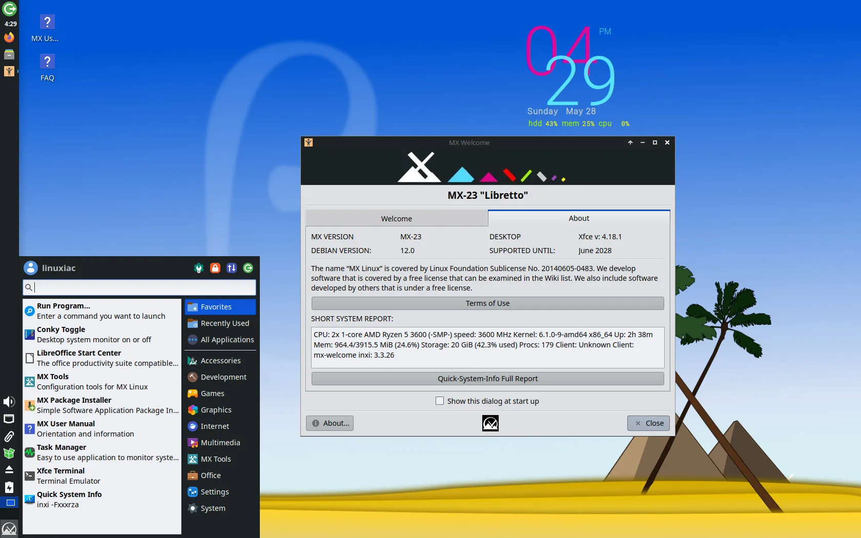 MX Linux: стабильность и лёгкость