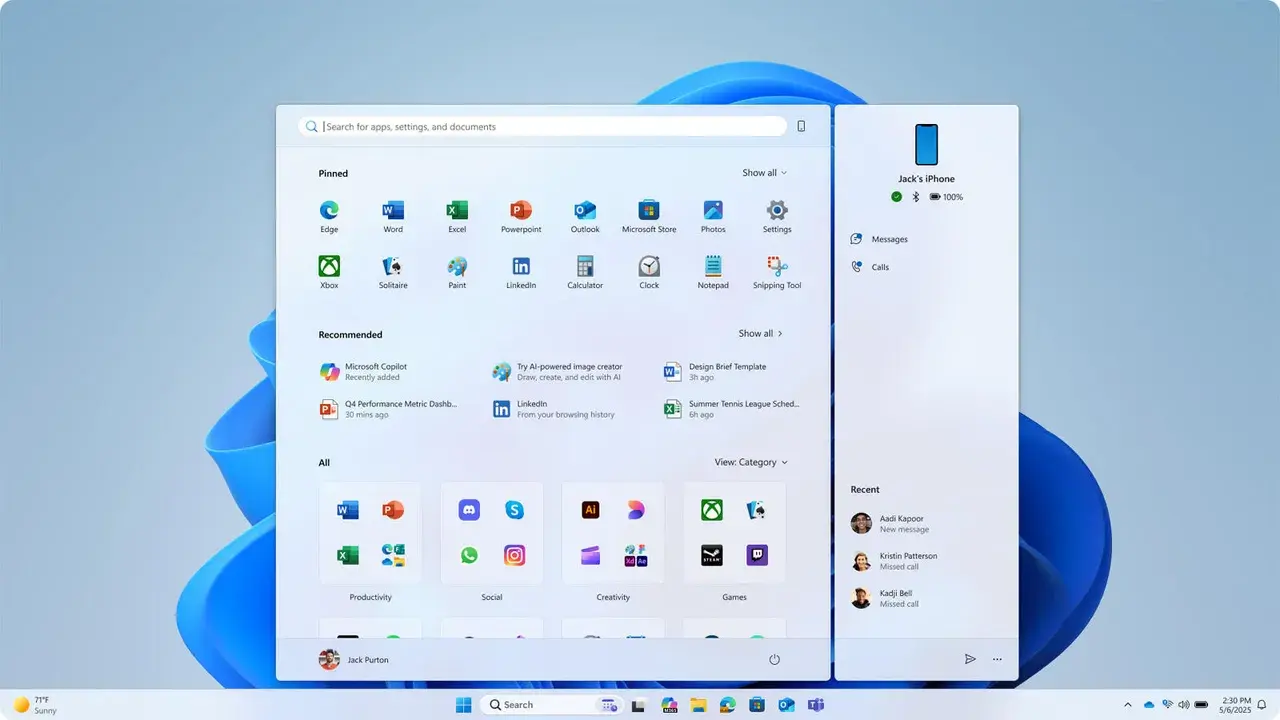 Windows 11 получила долгожданное меню «Пуск» в обновлении KB5067036: полный разбор нововведений