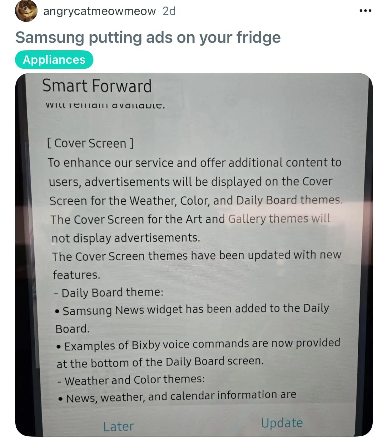 Холодильник показывает рекламу: как Samsung превратила премиум-технику в билборд
