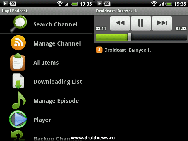 Hapi Podcast - слушаем подкасты на Android