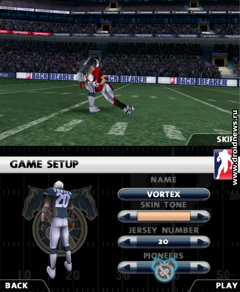 Backbreaker Football - отличный симулятор американского футбола [G-Sensor, 3D Graphics]