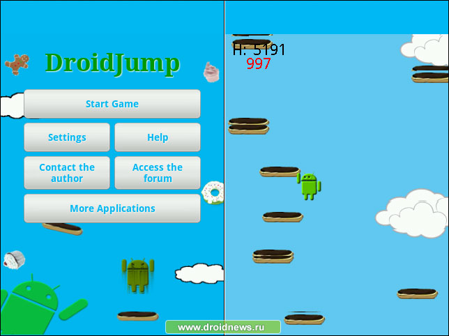 Droid Jump - прыжки в высоту