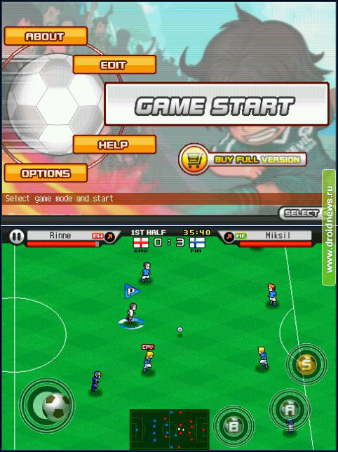 Soccer Superstars - звезды футбола в коммуникаторе