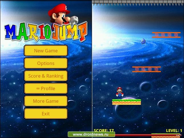 Mario Jump - прыжки вниз