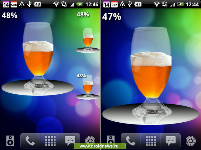 Free Beer Battery Widget - аккумуляторно-пивной виджет