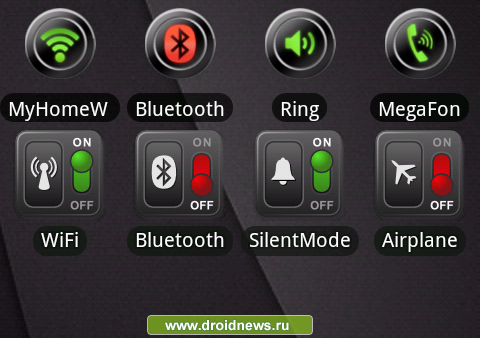 Toggle Widgets by Curvefish & Droidmania - различные полезные виджеты