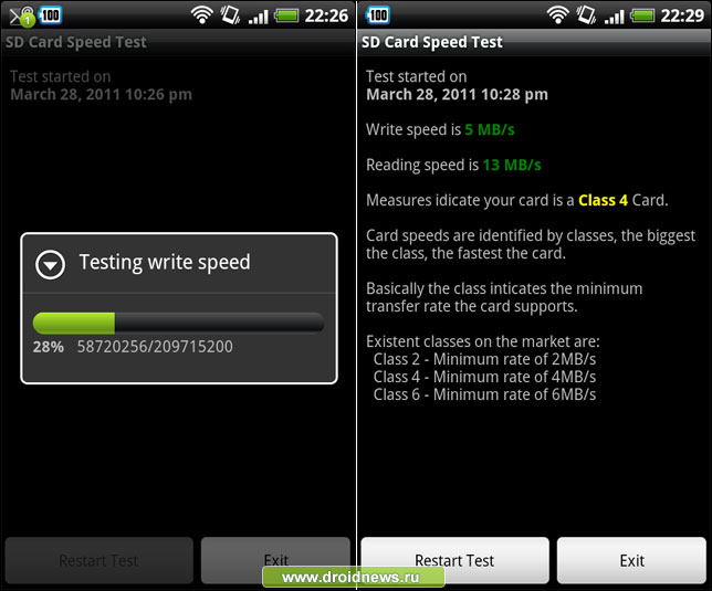 SD Card Speed Test - измеряем реальную скорость карты