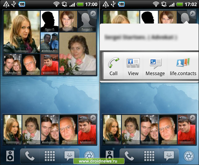 LIfe Contacts - виджет контактов от Sony Ericsson