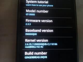 Обновление прошивки Samsung Galaxy S до Android 2.3.3