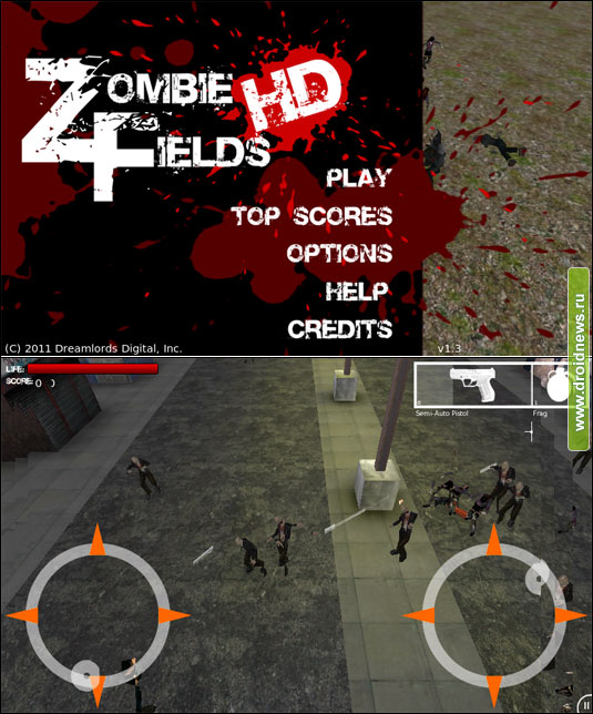 Zombie Fields HD - охотники за чужими мозгами