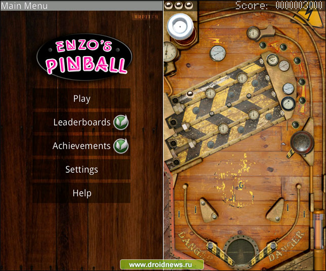 Enzo's Pinball - красивый пинбол для Android